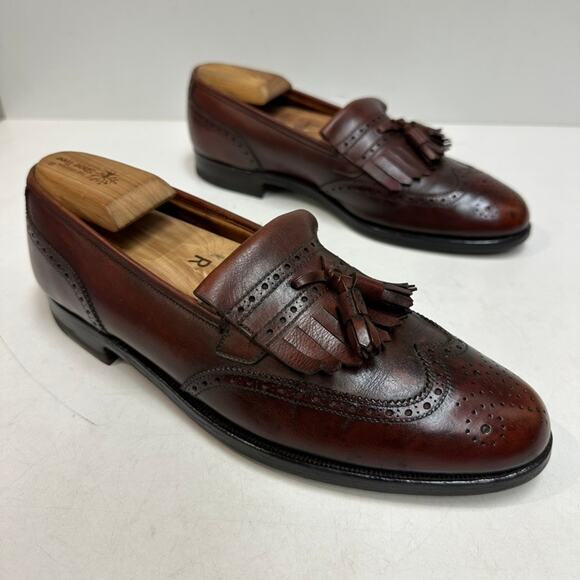 NEW HEELS Crockett & Jones x Brooks Brothers Tassel Loafer Wingtip England 9 C main image 8